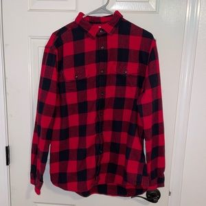 Men’s Sonoma brand flannel button down shirt, size: Large Tall